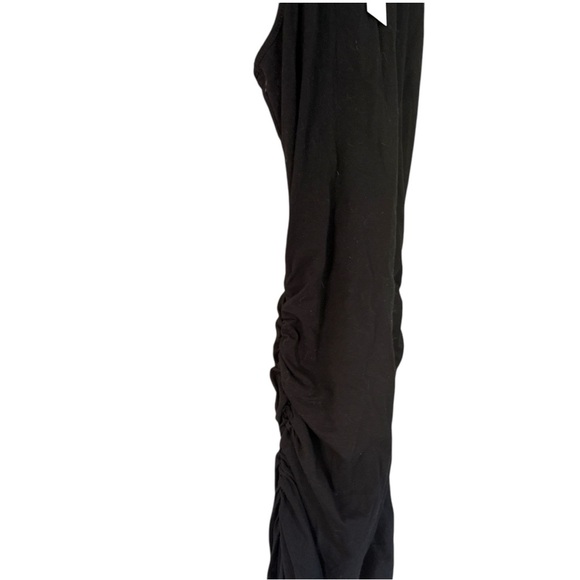 Michael Stars racerback ruched tank dress size M black NWT B-34 - Picture 3 of 4